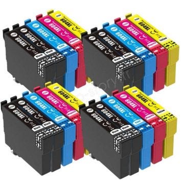 SHOP-STORY -  E604XL_8N+4CHQ :  Pack de 20 Cartouches 604 XL Compatibles pour Imprimante EPSON 604 XL