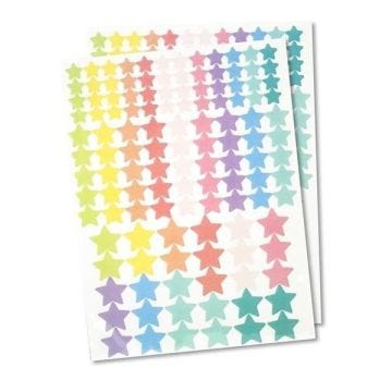 Gommette Etoiles pastel tailles et couleurs assorties x 246pcs