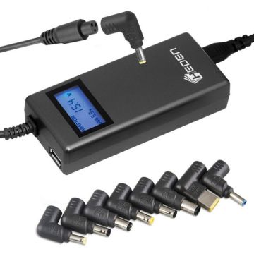 Chargeur HEDEN automatique universel et multifonctions 120W 8 connecteurs inclus 1 port USB intégré Gris
