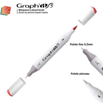 Marqueur à alcool Graph'It Brush Marker de Graph'IT - Nuancier Graph'it:5220 - Tomat