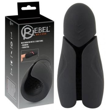 Masturbateur USB Vibrant et Chauffant Rebel 2 - mixte / adulte Noir