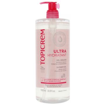 Gel Douche - TOPICREM - Ultra Hydratant - 1L - Peaux sèches et sensibles - Hypoallergénique