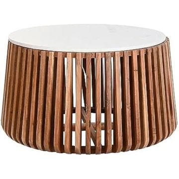 Table Basse - DKD Home Decor - Multicolore - Bois de Mangue - Aluminium - Marbre