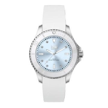 Montre bracelet Ice-watch - 020365 - ICE steel White Pastel - Montre Argent pour Femme avec Bracelet en Silicone (Small)