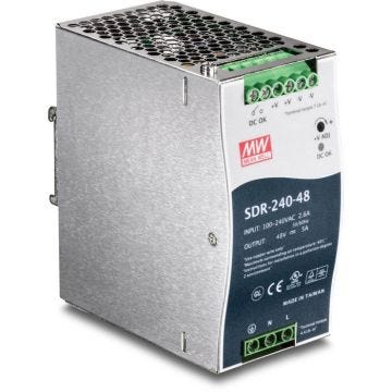 TRENDNET Module d'Alimentation Propriétaire TI-S24048 - 240 W - Rail DIN - 120 V AC, 230 V AC Entrée - 48 V DC Sortie - 94%
