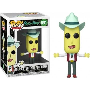 Figurine RICK & MORTY - Bobble Head POP N° 691 - Mr Poopy Butthole Auctioneer