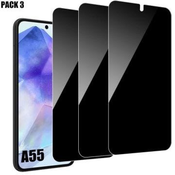 3 Verre Trempé Anti-espion pour Samsung Galaxy A55 5G Vitre Protection