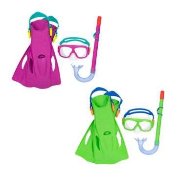 Bestway Set Snorkel Junior Sangle Anatomique Couleur Assortie 37-41 +7 Ans Plage et Piscine 25019