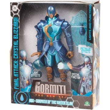 Figurine articulée - GORMITI - Gormiti avec attaque lumineuse Eau - Aqu - 27 cm - À partir de 4 ans - GRV071
