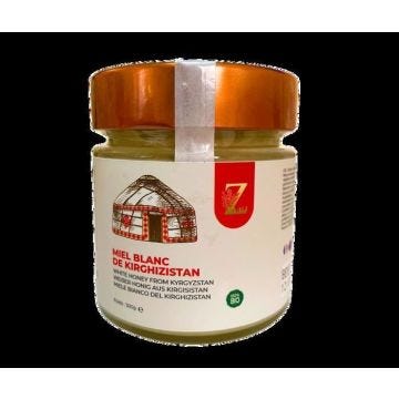 Miel Blanc du Kirghizistan (300g) – Miel de Sainfoin – Produit Brut et 100% Naturel – Antioxydant & Antibactérien -Doux et Parfumé