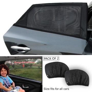 AutoSpore Sun Shade Sox Universal Fit bébé arrière grande voiture Side Window Sun Shades Voyage pour voiture SUV