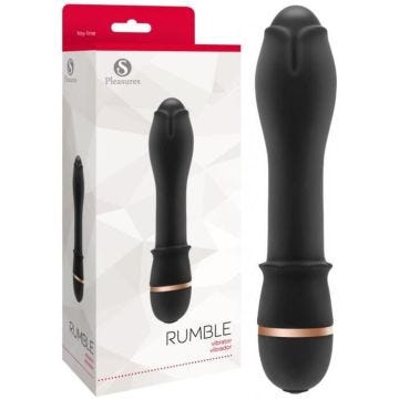 Vibromasseur Flexible en Silicone Rumble - mixte / adulte Noir