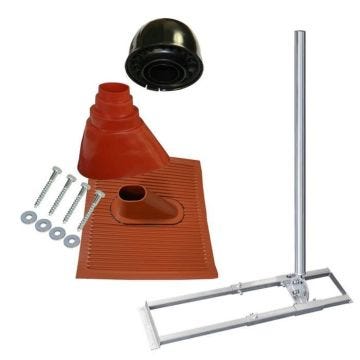 Support de chevrons - HD4K - Fixation antenne SAT - Rouge - Kit complet avec vis et accessoires