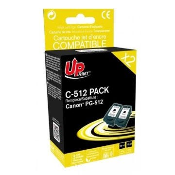 CANON PG-512 Noir Pack de 2 cartouches compatible UPrint