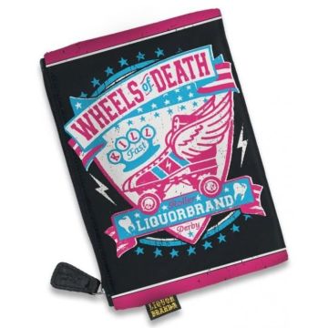 pochette à maquillage wheels of death roller pin up rockab