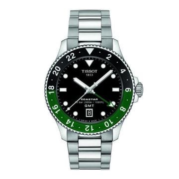 Montre homme bracelet acier - Tissot - Montre Tissot Seastar 1000 quartz GMT