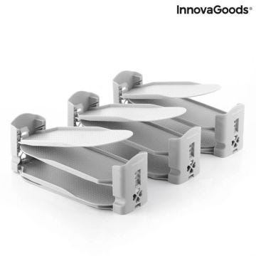 InnovaGoods Range-chaussures Réglable Sholzzer 6 Unités organiseur de chaussures