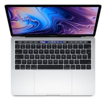 APPLE MacBook Pro Touch Bar 13" 2019 i5 - 2,4 Ghz - 8 Go RAM - 512 Go SSD - Argent - Reconditionné - Etat correct