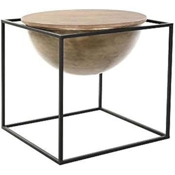 Table d'appoint - DKD Home Decor - Marron et Noir - Bois et Métal - 64x64x62,5 cm