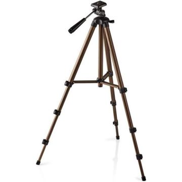 NEDIS TPOD2100BZ Trépied - Fonction Panoramique et Inclinaison - Max. 2 kg - 130 cm - Noir/Argent