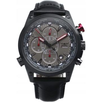Montre - AVIATOR - AVW1369G185 - Cuir - Acier inoxydable - 43MM - Quartz