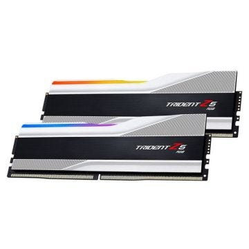 G.Skill Trident Z5 RGB 32 Go (2 x 16 Go) DDR5 6000 MHz CL30 - Argent - Kit Dual Channel 2 barrettes de RAM DDR5 PC5-48000 - F5-6000J