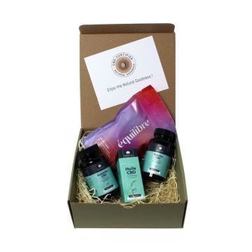 Coffret Bien-être "CONNAISSEUR" (Huile CBD 10%, 60 Gélules CBD 25mg, 30 Gummies CBD 25mg, Sel de bain)