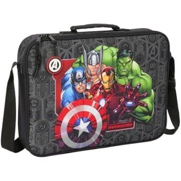 Safta AVENGERS VENDETTA - Portefeuille extrascolaire, sac à bandoulière, confortable et polyvalent, qualité et résistance, 38 x 6 x