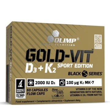 Vitamine D Olimp Sport Nutrition - Gold Vit D3+K2 Sport Edition - 60 Gélules