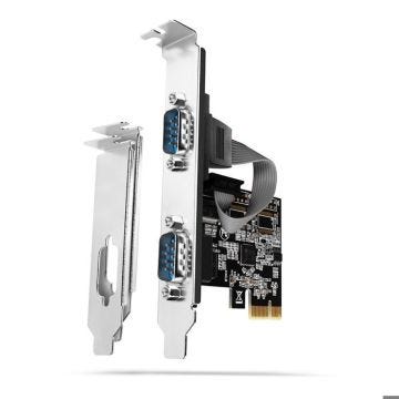 Axagon PCEA-PSN Adaptateur PCIe avec 2 Ports série ASIX AX99100 Chipsatz - PCEA-S2N
