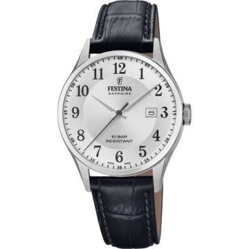 Montre Homme Festina - Swiss Made - F20007/1 Noir - Etanche 10ATM - Garantie 2 ans