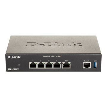 Routeur VPN D-Link - Commutateur autonome - 5 ports LAN - Gestion web - Pare-feu - Protocoles OSPF