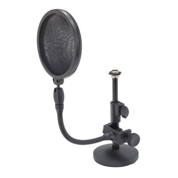 Samson MD2/PS05 - Bundle support de micro table embase métal 10 cm + Filtre anti-pop sur flexible