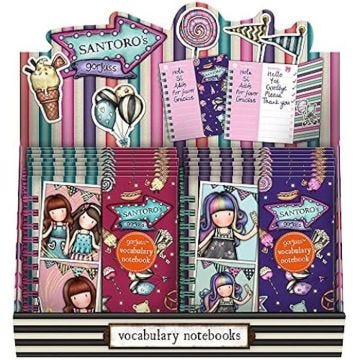 Safta, Display 16 carnets Vocabulaire assortis Gorjuss Fairground Carousel, 315 x 85 x 168 mm Unisexe-Enfants, multicolore,
