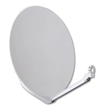 kit parabole blanche en fibre 80cm + convertisseur lnb universel
