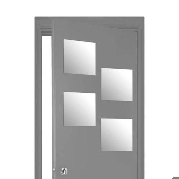 Lot 4 miroirs adhÃ©sifs 30x30 cm carrÃ©