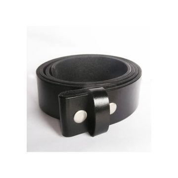 Ceinture en cuir véritable noir 4XL 155 cm - Mixte - Décontractée