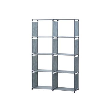 Etagère de rangement à 8 niveaux Gris Herzberg HG03343-GRY