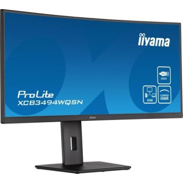 Ecran PC Incurvé - IIYAMA XCB3494WQSN-B5 - 34" UWQHD - Dalle VA - 0.4 ms - 120Hz - HDMI / DisplayPort / USB / KVM / Docking USB-C