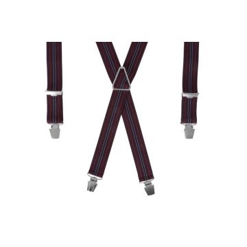 GASPARD Bretelles Homme Larges - Fabrication artisanale en FRANCE - Parallèle Bordeaux - Taille ajustable jusqu'à 130 cm