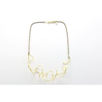 Collier filaire Argent 925 plaqué or - Georgia Charal Doré