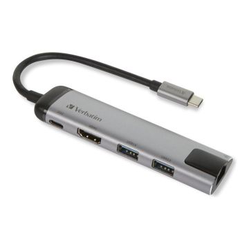 Station d'accueil - VERBATIM - USB-C - HDMI - GigE - 128 Go mémoire flash - 64 Go stockage