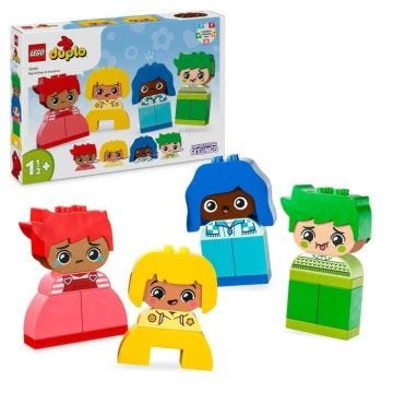 LEGO® 10415 DUPLO My First Fortes Émotions et Grands Sentiments, Jouet pour Bébés, 23 Briques Colorées et 4 Personnages