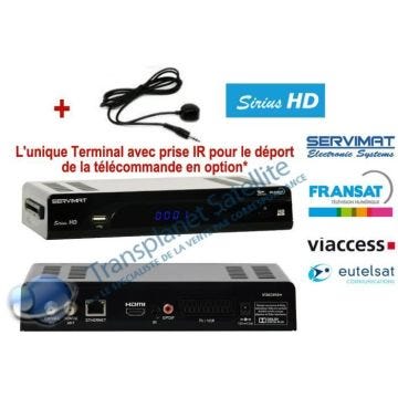 Kit Terminal SIRIUS III HD Fransat avec Cordon Infrarouge et Cordon HDMI offert