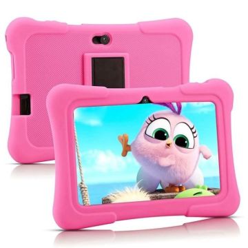 Tablette Enfant 7 Pouces Android 10 Quad Core 1GB RAM 16GB ROM WiFi Bluetooth Double Caméra Éducation Rose YONIS