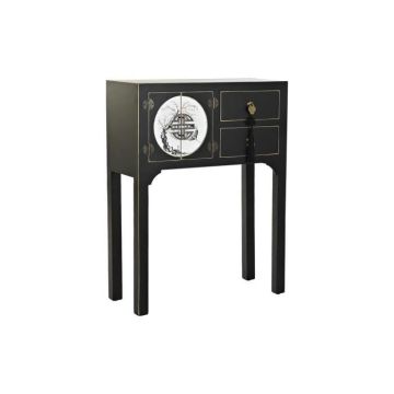 Console - Sapin - Rouge Noir Doré - Métal Blanc Bois MDF - 63 x 28 x 83 cm