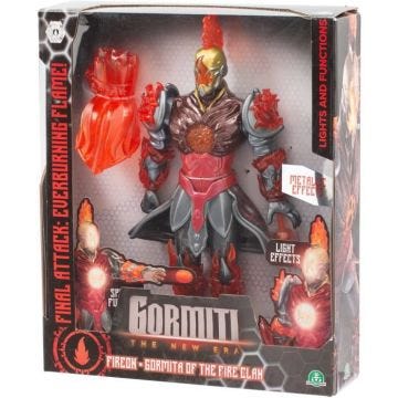 Figurine articulée - GORMITI - Gormiti avec attaque lumineuse Feu - Fireon - 27 cm - À partir de 4 ans - GRV073