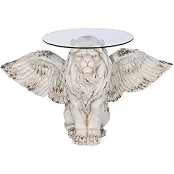Table d'appoint - DKD Home Decor - Standard - Couleur gris - Verre et magnésium - 63x102x53 cm