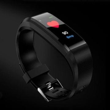 Bracelet Connecté OLED Couleur Surveillance Santé Charge USB Bluetooth 4.0 Noir YONIS