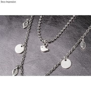 Mini-pendentif en métal Oiseau, or, 8x5mm, sct.-LS 6pces